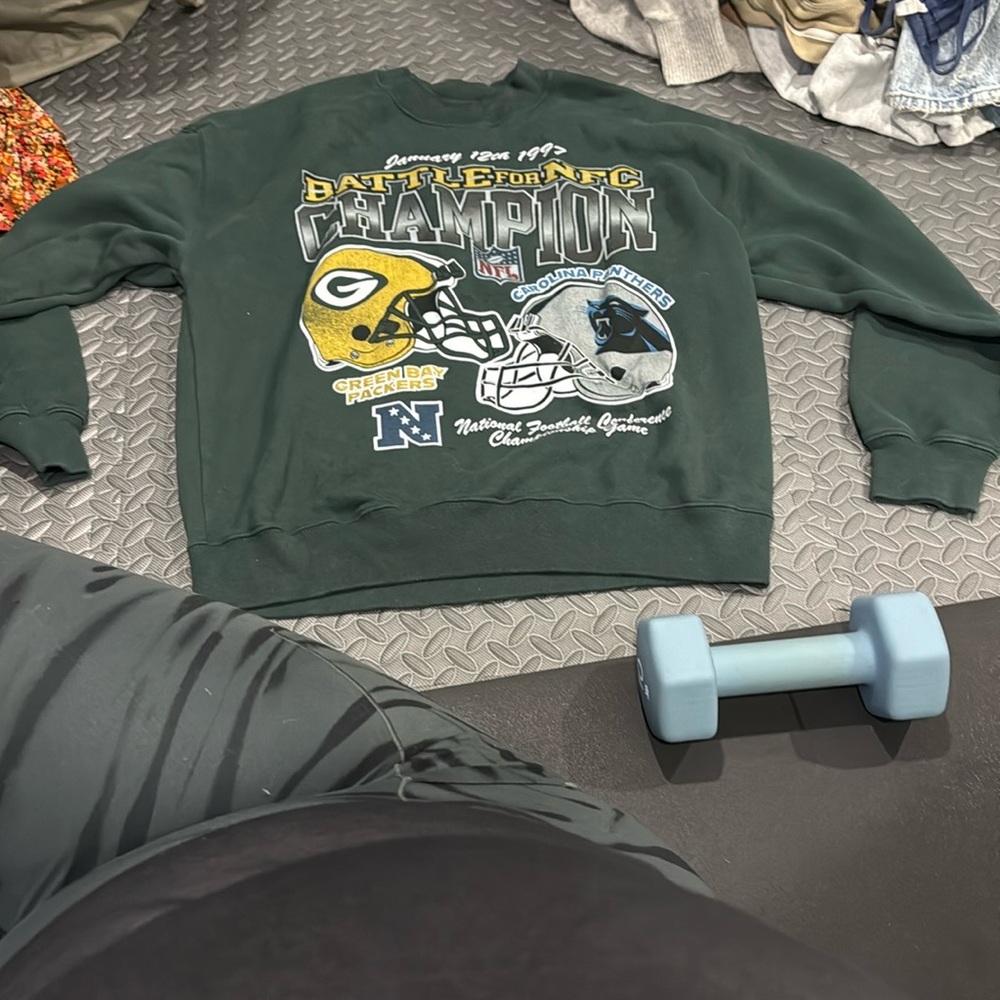 Abercrombie & Fitch Green Crewneck Sweater